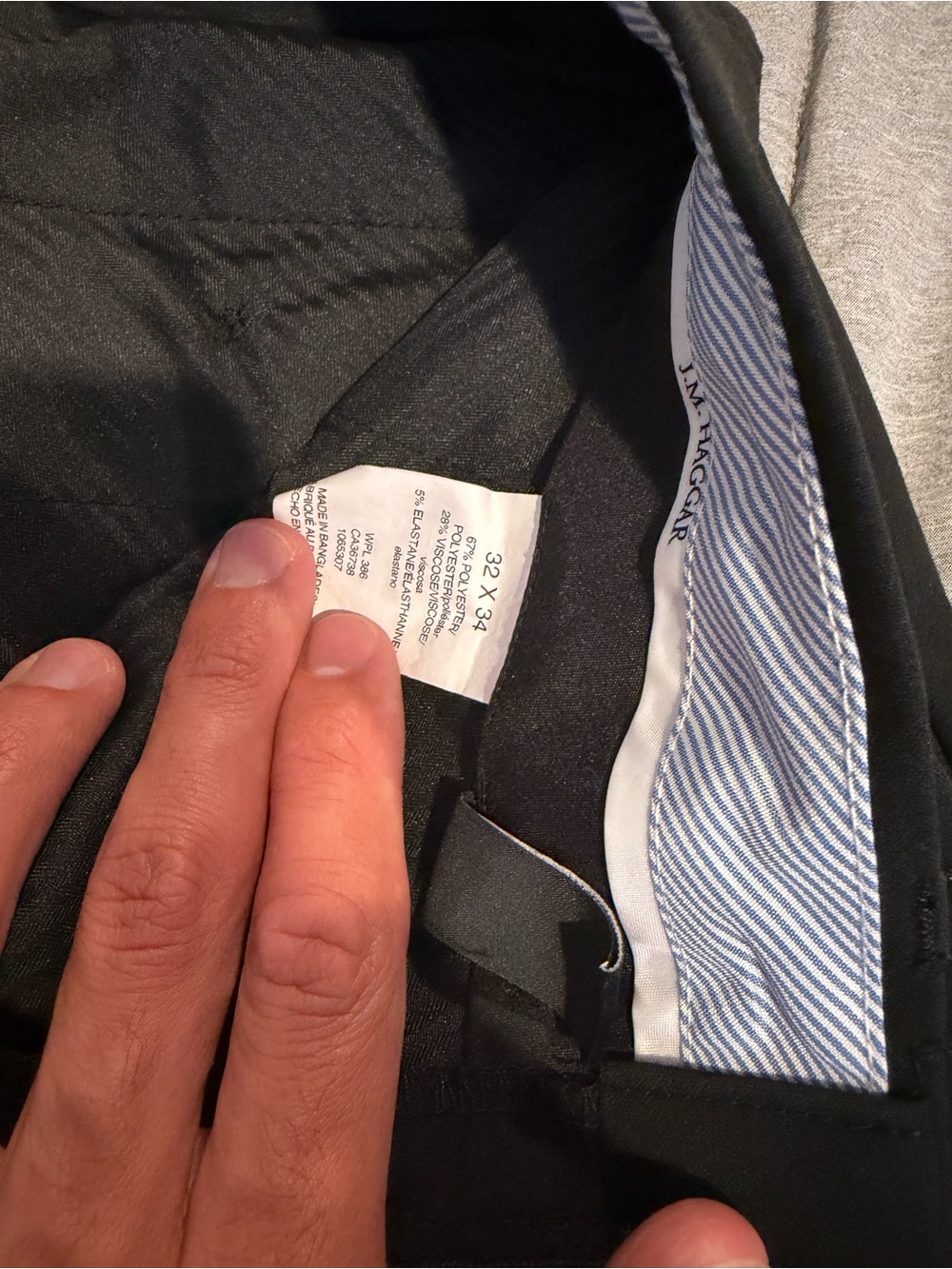 Haggar Men's Black Dress Pants - Straight Leg - Picture 2 of 4